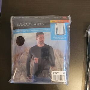 Cuddl Duds Mens Shirt Black XL